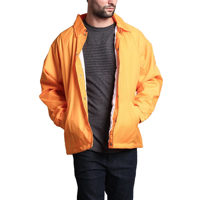 Logo personnalisé imprimé pour hommes veste d'entraîneurs classique coupe-vent en nylon résistance à l'eau coupe décontractée bouton pression manteau vierge