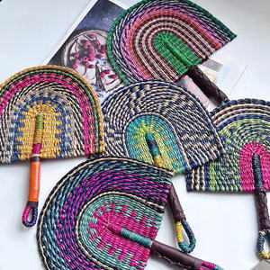 Abanico de Mano de Pasto Marino GREENCRAFT al por Mayor, Material Natural, Artesanía Fina, Abanico Decorativo para Acción de Gracias, Navidad y Año Nuevo, NUEVO - Product Image 6