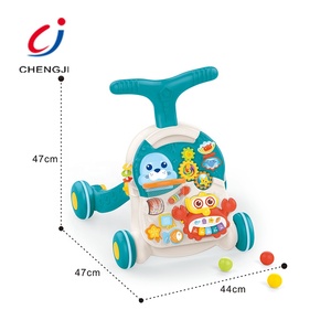 Marche-bébé 2 en 1 Table active Marche-bébé poussette Table d'apprentissage multifonction pas cher Jouet de marche-bébé avec musique - Product Image 3