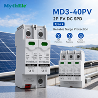 Dispositif de protection contre les surtensions MythEle DC 1000V de type 2 classe II pour onduleur photovoltaïque et boîtier de combinaison