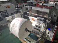 Scellage latéral et pli supérieur de poignée de correction automatique de PE avec le sac en plastique de gousset inférieur faisant la machine