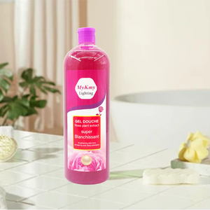 Di alta qualità Super sbiancante Gel doccia rosa estratto vegetale illuminante profondo esfoliante e controllo olio per il lavaggio del corpo un litro - Product Image 5