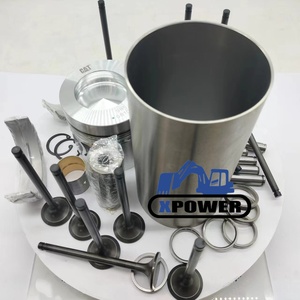 Kit de chemises de cylindre XPower neuf avec segments de piston S6K pour pelle sur chenilles 320B 320L Noir/Argent - Product Image 2
