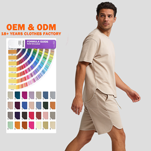 Manufacturer Men's Summer cotton <b>Suit</b> Breathable Plus Size Sports <b>Leisure</b> Two-Piece Set Short Sleeved Shorts Set - Product Image 1