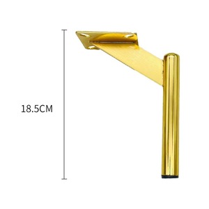 Wansheng Metal Furniture Legs 15cm 18cm Matte Black Gold Gunmetal Black Plated Carbon Steel Cabinet Support Legs - Product Image 5