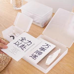 Organisateur de cartes de bureau transparent, rectangulaire, avec couvercle, petites, moyennes et grandes tailles, type vertical, pour rangement de bureau, organisateur de tiroir - Product Image 3