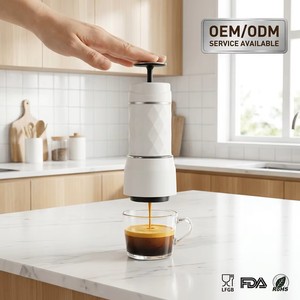 Cafetera Portátil 3 en 1 de Presión Manual, Compatible con Cápsulas Nespresso/<span class=keywords><strong>Dolce</strong></span> <span class=keywords><strong>Gusto</strong></span> y Café Molido - Product Image 3