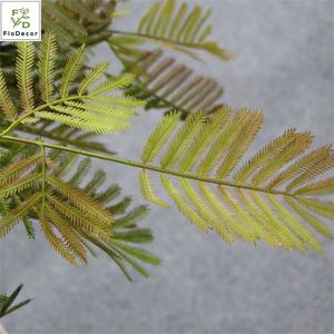 Mimosa de haute qualité, branche artificielle au toucher réel, tige unique, verdure, <span class=keywords><strong>Albizia</strong></span> Julibrissin Durazz. Décoration de mariage, de maison et d'hôtel - Product Image 6
