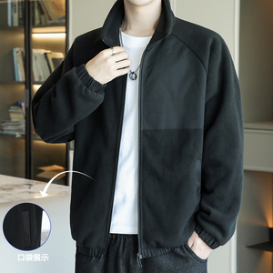 ANSZKTN Casaco de Cordeiro dos homens novos <span class=keywords><strong>Hoodie</strong></span> Inverno <span class=keywords><strong>Cardigan</strong></span> Polar do velo jaqueta - Product Image 3