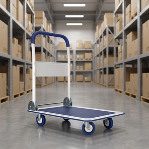 Upgraded Heavy Duty 330 Lbs. Capacity Moving Platform Hand Truck Lifetime Appliance <b>Foldable</b> Push <b>Cart</b> Dolly New Movers - Product Image 2