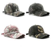 Gorra de Béisbol de Camuflaje de 6 Paneles, con Logotipo Bordado Personalizado, Transpirable, para Deportes y Camping, de Algodón, para Uso Diario Masculino