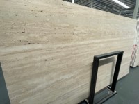 Travertin beige classique, finition polie, pierre naturelle, vente chaude, pour murs et sols