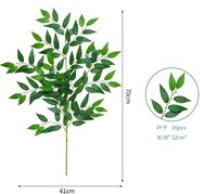 Petites plantes artificielles en plastique recyclables, feuilles d'eucalyptus, branche, décoration d'intérieur respectueuse de l'environnement, paquet multi-pièces pour bureau