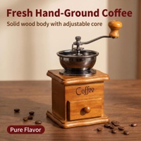 Ensemble cadeau de café en acier inoxydable 304 de qualité supérieure, logo personnalisé imprimé en typographie, moulin à café manuel fait main, panier tissé de luxe