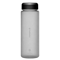 Bouteille de boisson réutilisable de 500 ml en Tritan transparent mat avec couvercle en acier inoxydable, large ouverture, anti-fuite, compatible lave-vaisselle, pour adultes, idéale pour l'été