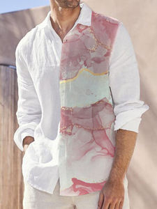 無料サンプル卸売キューバカラーボタンダウンシャツCamisas Africana Grande Taille Homme Chemises Shirts for Men New Styles - Product Image 4