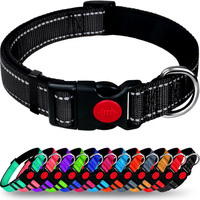 Collier pour animaux de compagnie en nylon réfléchissant lumineux pour chiens et chats - Bestseller tendance, uni, toutes saisons, multi-tailles