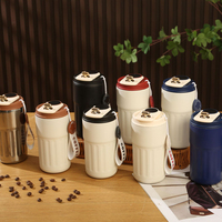 Mug de voyage, tasse à café, double paroi en acier inoxydable, tasse à café isolée avec affichage de la température LED intelligent