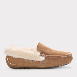 Mocassins de conduite en daim cousus main pour femme avec semelle en caoutchouc texturé, doublure et semelle intérieure en fausse fourrure, chaussures de voiture douces et chaudes pour l'hiver et l'automne - Product Image 1