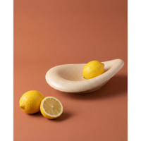 Nouvelle assiette à bijoux en céramique artisanale inspirée de l'Art déco, en forme de galet, pour table basse de salon, objet de décoration intérieure, au design élégant