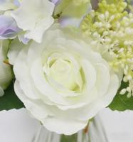 Bunga Mawar Hydrangea Artifisial 2025 Laris Manis dengan Tangkai Vas Kaca Bunga Artifisial Grosir Dekorasi Rumah