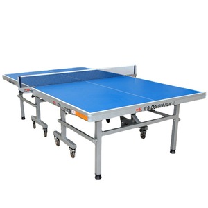 Table de tennis de table Double Fish 99-45B pliable, portable, standard, d'intérieur, avec filet et roulettes - Product Image 4
