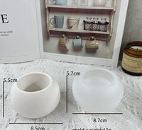 Moule en Silicone BS410 Sur Mesure pour Bougie, Pot à Fleurs, en Béton, Ciment, Résine ou Gypse, Formes Ronde, Carrée et Cylindrique