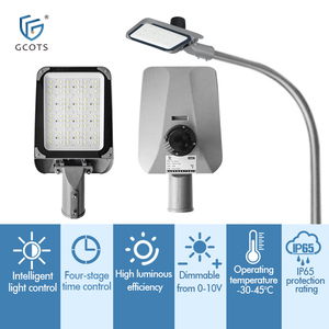 ไฟถนน LED อัจฉริยะ ควบคุมแสงได้ ปรับความสว่างได้ 6000K แสงเดย์ไลท์ CRI70 ตัวเรือนอะลูมิเนียม สำหรับถนน ใช้ไฟ AC มาตรฐาน IP65 - Product Image 1