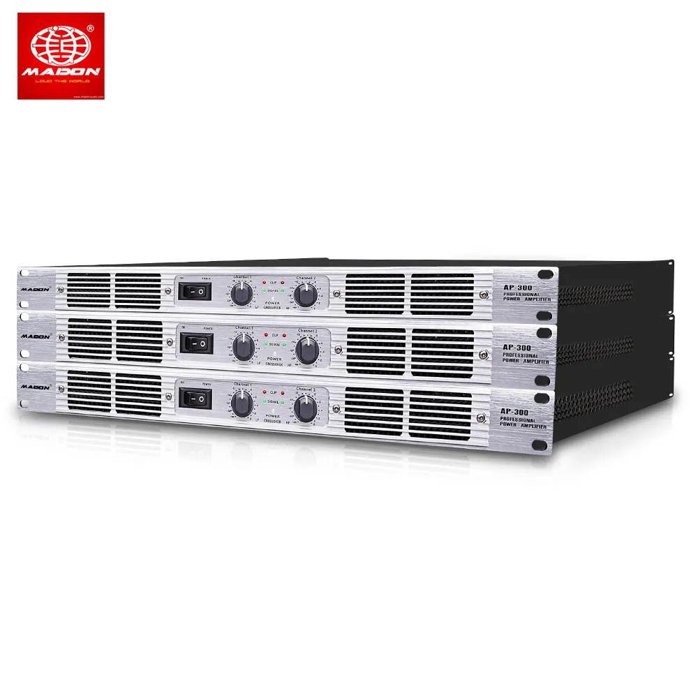 MADON Professional Production power amplifier 1u class AB power amplifier AP300 1000W stereo amplifier