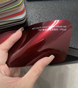 Film de Vinyle Premium Rouge Sang de Dragon Ultra Brillant pour Voiture, Autocollant <span class=keywords><strong>Moto</strong></span> DIY, Film Adhésif <span class=keywords><strong>Auto</strong></span>-Adhésif à Libération d'Air pour Changement de Couleur de Voiture - Product Image 6