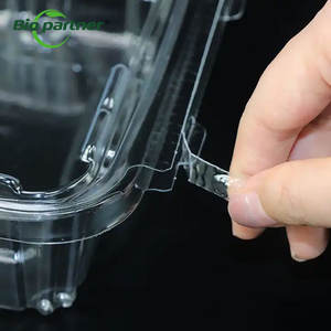 Contenedor Desechable Transparente de Plástico con Tapa Abatible y Seguro contra Manipulaciones para Alimentos, Ensaladas, Aperitivos, etc. con Logotipo OEM - Product Image 5