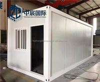 Zhongchen Maison de conteneur modulaire préfabriquée portable de 20 pieds, bureau détachable et mobile pour chantier et campement