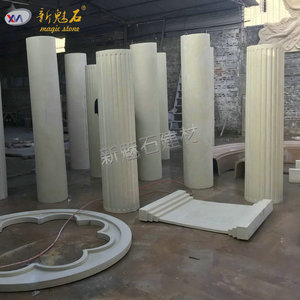 Nouvelles colonnes romaines en pierre magique GRC pour l'extérieur, villa, hôtel, style européen, pierre de grès artificielle, matériau en fibre de verre - Product Image 1