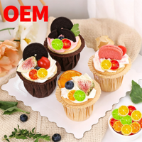 Cabochons en résine personnalisés OEM ODM, tranches d'agrumes 3D, miniatures d'orange, citron, citron vert, breloques de fruits pour maison de poupée, miniatures de gâteaux DIY pour filles