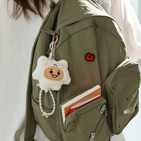 Porte-clés pendentif en peluche personnalisé Capybara de la série Bébé Animaux, mignon, en tissu de coton et coton PP, anti-stress, pour filles, idéal comme cadeau pour sac
