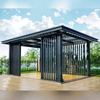 Gazebo motorizado que cubre la sombra Cabañas al aire libre Resistente a la intemperie Louvre Techo Pérgola