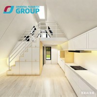 Maisons préfabriquées modulaires de luxe en forme de triangle, maison modulaire à deux étages, maison conteneur compacte pour l'extérieur