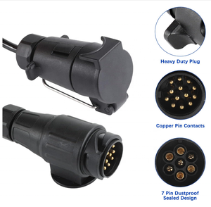 Prise de remorque 13Pin à 7Pin Adaptateur de câble d'extension de prise de remorque Connecteur de remorque électrique à 7 conducteurs pour caravane de remorquage - Product Image 4