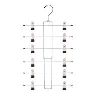 With Clips 6 Layers Foldable Metal Trouser Rack Household Pants Skirt Underwear Scarf Storage Hanger