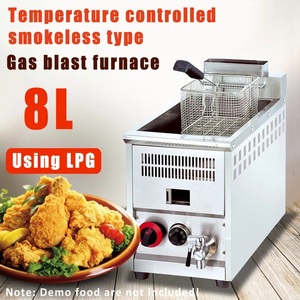 Machine à frire en acier inoxydable à réservoir unique <span class=keywords><strong>8L</strong></span> GPL pour restauration <span class=keywords><strong>friteuse</strong></span> à <span class=keywords><strong>gaz</strong></span> friteuses à <span class=keywords><strong>gaz</strong></span> pour restaurant - Product Image 5