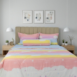 Western 3-Piece Queen Size Bed Set Microfiber <b>Fluffy</b> Ruffle Anti-Bacteria Quilted Customizable Four Seasons Floral Cartoon - Product Image 3