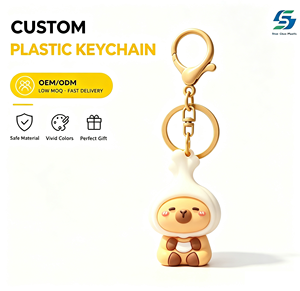 Porte-clés en PVC en forme de tête de crème glacée anime mignon, breloque de sac amusante, pendentif souple, accessoire Kawaii, cadeau pour enfants et filles - Vente en gros - Product Image 1