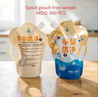 Pochette souple à bec verseur rechargeable et robuste pour lessive liquide, savon liquide, adoucissant pour tissus, emballage en vrac