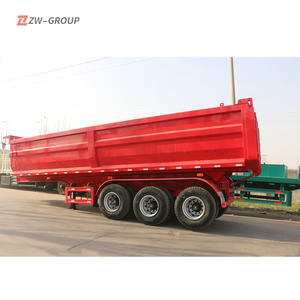 Fabricant de remorque personnalisé 3 essieux 40t 60 tonnes benne arrière semi-remorque ZW Group semi-remorque à benne basculante - Product Image 4