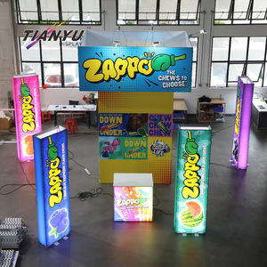 Exhibidores para Centros <span class=keywords><strong>de</strong></span> <span class=keywords><strong>Convenciones</strong></span>, Diseño <span class=keywords><strong>de</strong></span> Paneles Modulares Compactos, Stand <span class=keywords><strong>de</strong></span> Exhibición para Ferias Comerciales <span class=keywords><strong>de</strong></span> 10x10, Paredes Transparentes, Soporte <span class=keywords><strong>de</strong></span> Iluminación - Product Image 2