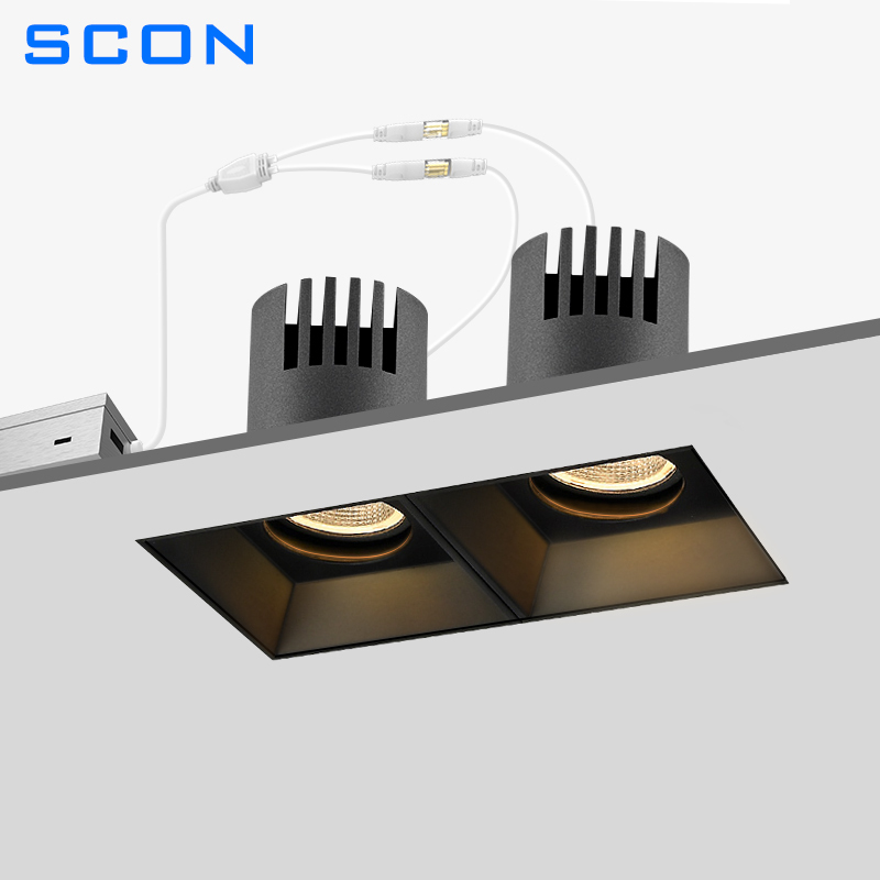 downlight for recessed concrete ceiling