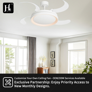 New 42 inch retractable <b>ceiling</b> fan with <b>light</b>, invisible intelligent <b>ceiling</b> fan with <b>remote</b> <b>control</b> - Product Image 5