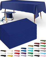 Manteles de Plástico Rectangulares Desechables de Primera Calidad con Patrón Geométrico de Color Sólido de 54x108 Pulgadas, Decorativos para Fiestas, a Prueba de Fugas
