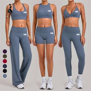 Ensemble de <span class=keywords><strong>yoga</strong></span> 6 pièces pour femme, haute qualité, personnalisé, ultra-extensible, compression, séchage rapide, respirant, sensation seconde peau, ajusté, pour la gym - Product Image 1