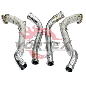 Convertidor Catalítico Vortex de Alto Rendimiento 4.0T, Tubo de Escape SS304 de 1.5mm de Espesor con Acabado Azul Quemado para Mercedes Benz G63 W464 - Product Image 3